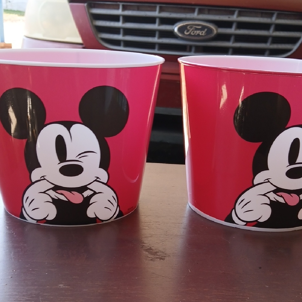Disney Red Mickey Mouse Popcorn Buckets One Left.